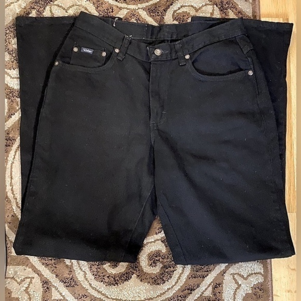 Y2K, Rider Jeans superior fit/boot cut/logo zipper/bullseye burrs/antique brass